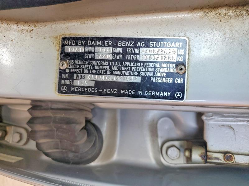 Aukcja sprzedaży 1988 Mercedes-benz 560, vin: WDBCA39DXJA373087, numer aukcji: 65124786