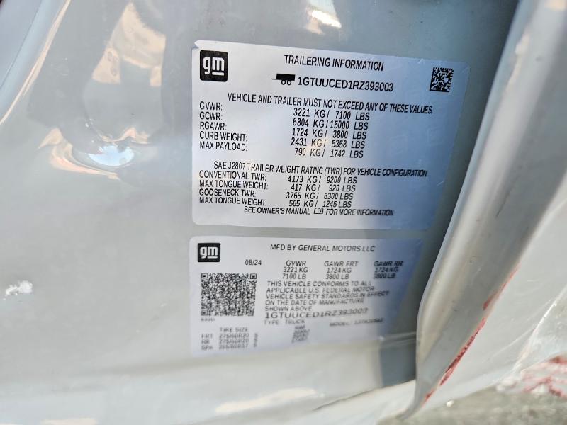 Aukcja sprzedaży 2024 Gmc Sierra, vin: 1GTUUCED1RZ393003, numer aukcji: 66272266