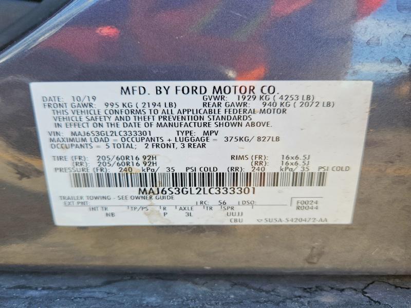 Продажа на аукционе авто 2020 Ford Ecosport, vin: MAJ6S3GL2LC333301, номер лота: 66576336