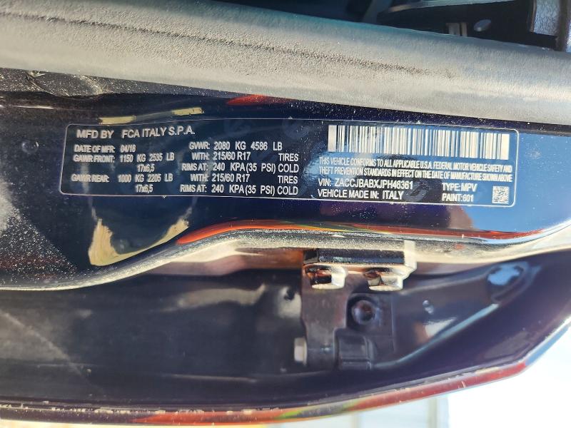 Aukcja sprzedaży 2018 Jeep Renegade, vin: ZACCJBABXJPH46361, numer aukcji: 67098886