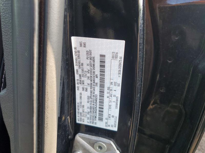 Продажа на аукционе авто 2018 Ford Escape, vin: 1FMCU9GD5JUD40233, номер лота: 65254186