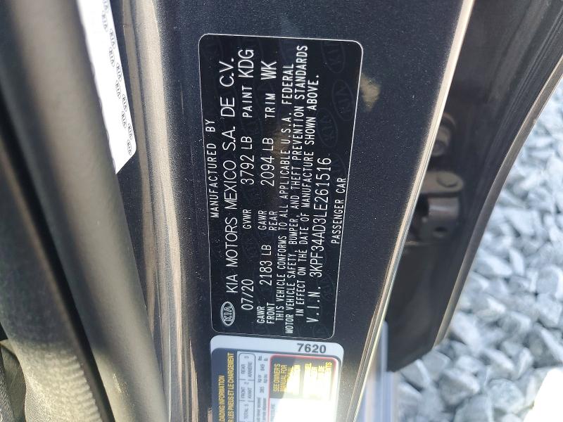 Продажа на аукционе авто 2020 Kia Forte, vin: 3KPF34AD3LE261516, номер лота: 66572066