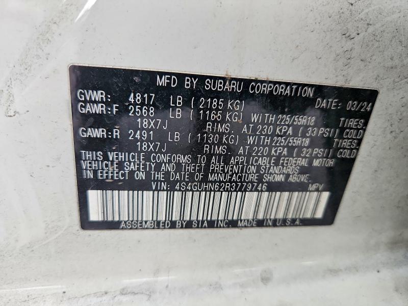 Продаж на аукціоні авто 2024 Subaru Crosstrek, vin: 4S4GUHN62R3779746, номер лоту: 66259846