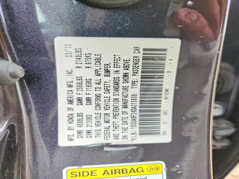 63876846 :رقم المزاد ، 19UUA8F24DA015608 vin ، 2013 Acura Tl مزاد بيع