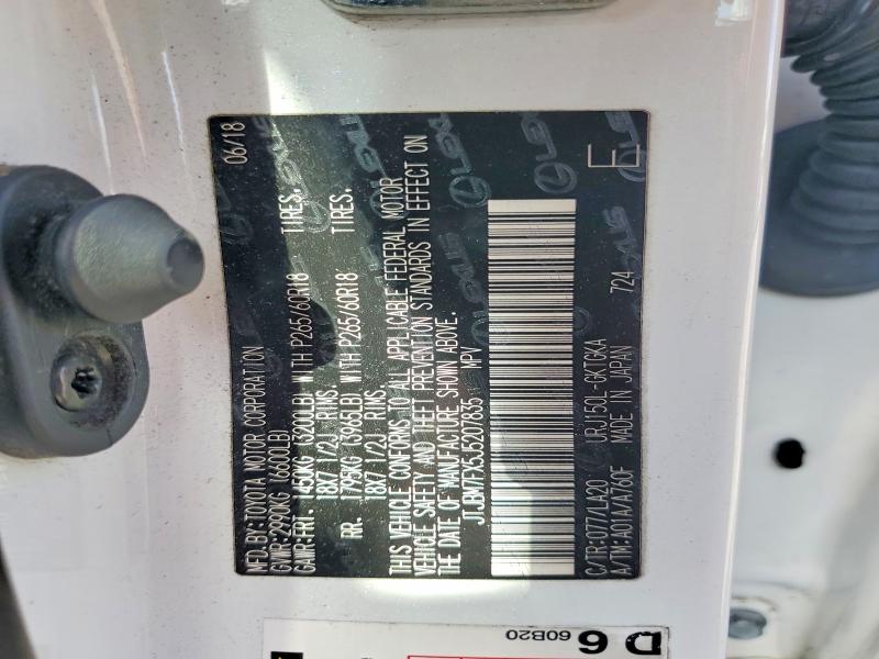 65577596 :رقم المزاد ، JTJBM7FX5J5207835 vin ، 2018 Lexus Gx مزاد بيع