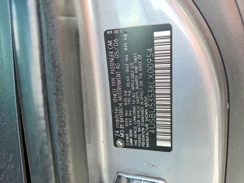 Продажа на аукционе авто 2006 Bmw Z4, vin: 4USBU53536LX00954, номер лота: 67192116