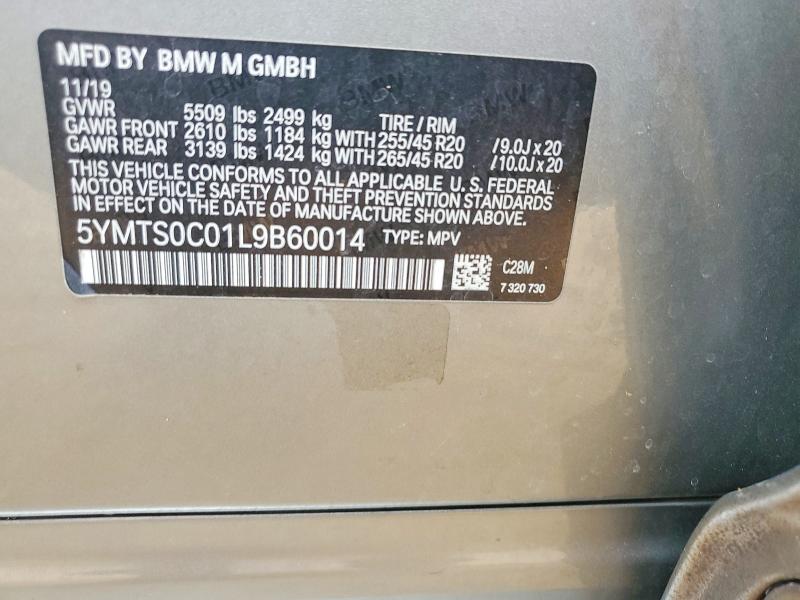 Aukcja sprzedaży 2020 Bmw X3, vin: 5YMTS0C01L9B60014, numer aukcji: 63503116