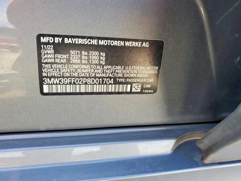 Aukcja sprzedaży 2023 Bmw 330e, vin: 3MW39FF02P8D01704, numer aukcji: 65887216