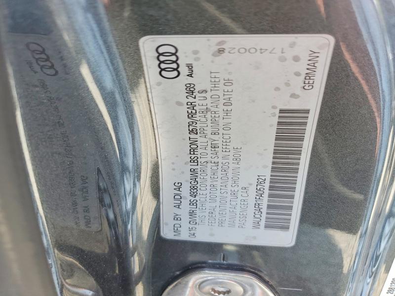 Aukcja sprzedaży 2015 Audi S5, vin: WAUCGAFR1FA057621, numer aukcji: 63226936