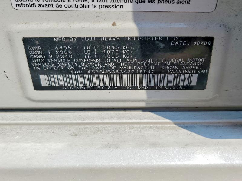 Продажа на аукционе авто 2010 Subaru Legacy, vin: 4S3BMBG63A3216542, номер лота: 64279396