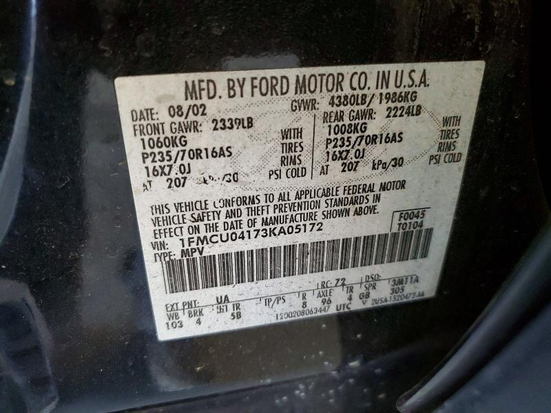Продаж на аукціоні авто 2003 Ford Escape, vin: 1FMCU04173KA05172, номер лоту: 63757916