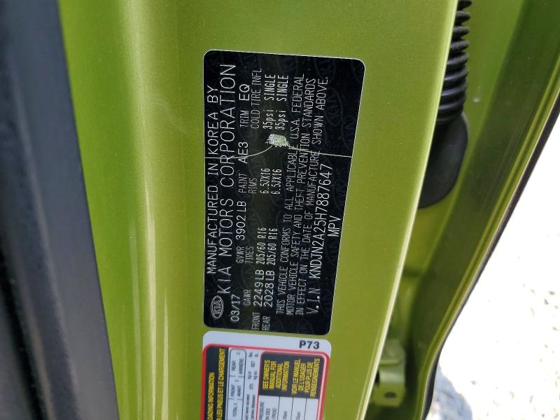 Aukcja sprzedaży 2017 Kia Soul, vin: KNDJN2A25H7887647, numer aukcji: 66403966