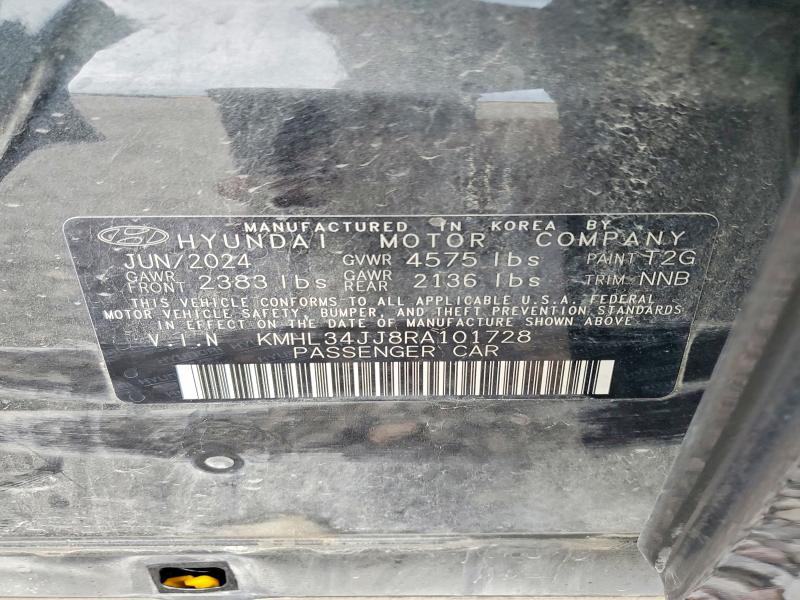 Aukcja sprzedaży 2024 Hyundai Sonata Hybrid, vin: KMHL34JJ8RA101728, numer aukcji: 64730236
