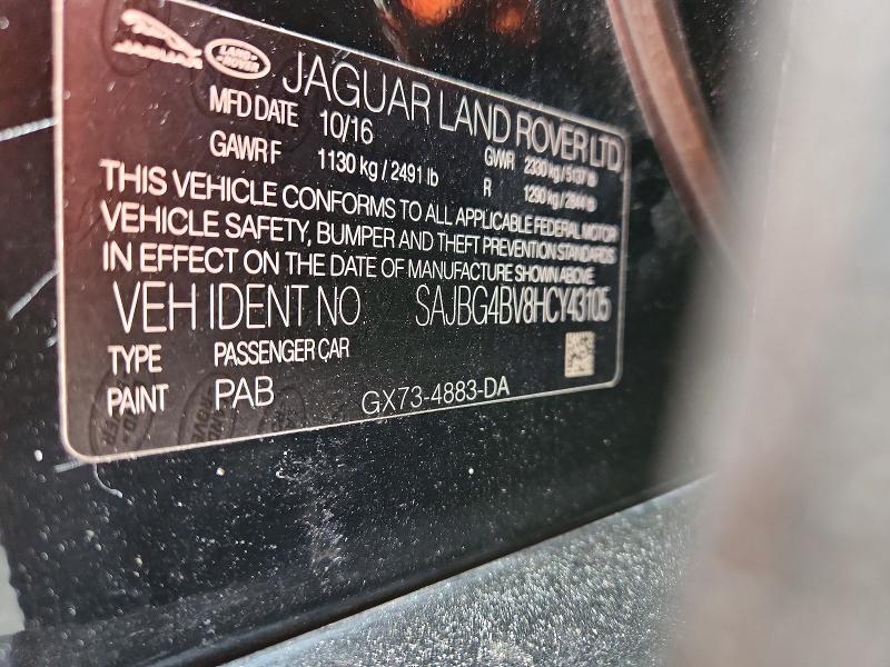 Продаж на аукціоні авто 2017 Jaguar Xf, vin: SAJBG4BV8HCY43105, номер лоту: 66053246