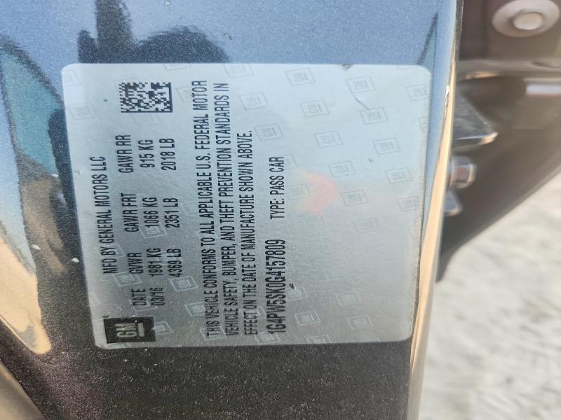 2016 Buick Verano მანქანა იყიდება აუქციონზე, vin: 1G4PW5SK0G4157809, აუქციონის ნომერი: 65484346