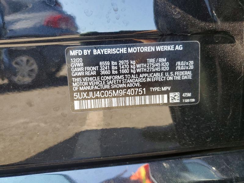 Aukcja sprzedaży 2021 Bmw X5, vin: 5UXJU4C05M9F40751, numer aukcji: 63433626