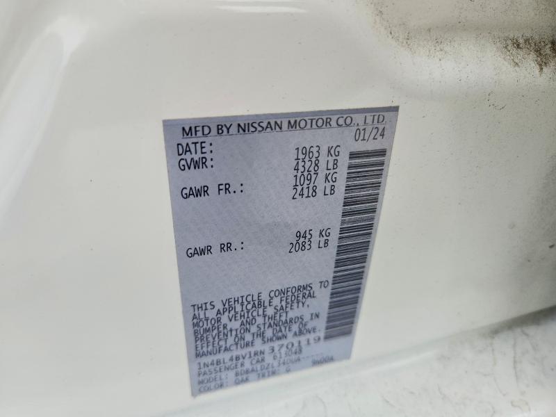 Продаж на аукціоні авто 2024 Nissan Altima, vin: 1N4BL4BV1RN370119, номер лоту: 66316246