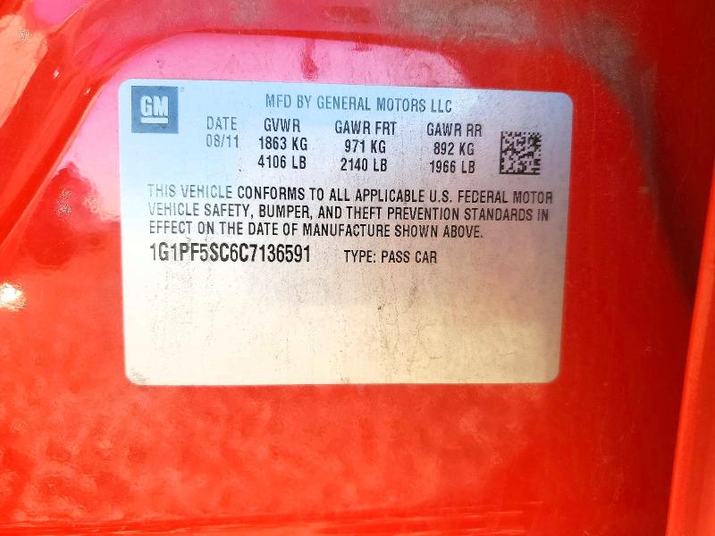 Aukcja sprzedaży 2012 Chevrolet Cruze, vin: 1G1PF5SC6C7136591, numer aukcji: 67116466