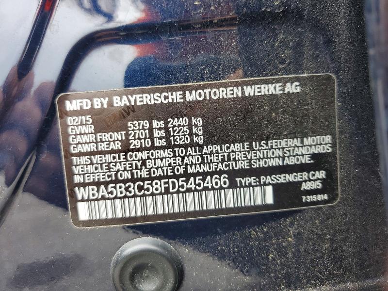Aukcja sprzedaży 2015 Bmw 535, vin: WBA5B3C58FD545466, numer aukcji: 63046616