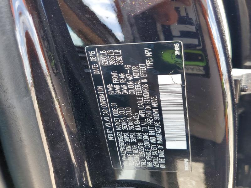 64943556 :رقم المزاد ، YV4A22PK5G1016262 vin ، 2016 Volvo Xc90 مزاد بيع