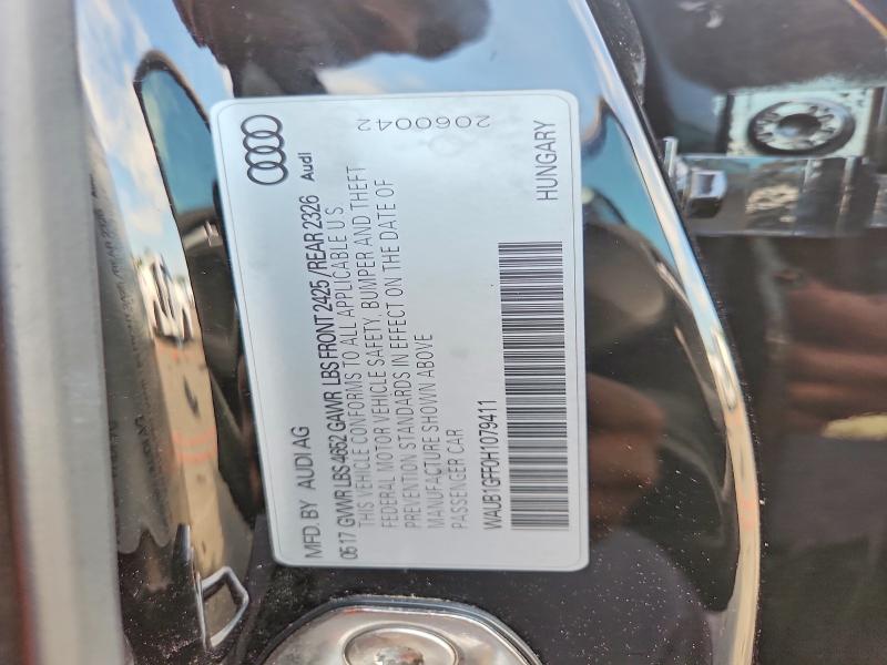 Продажа на аукционе авто 2017 Audi S3, vin: WAUB1GFF0H1079411, номер лота: 65953676
