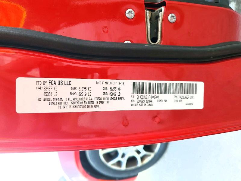Продаж на аукціоні авто 2015 Dodge Charger, vin: 2C3CDXJG1FH801700, номер лоту: 65997066