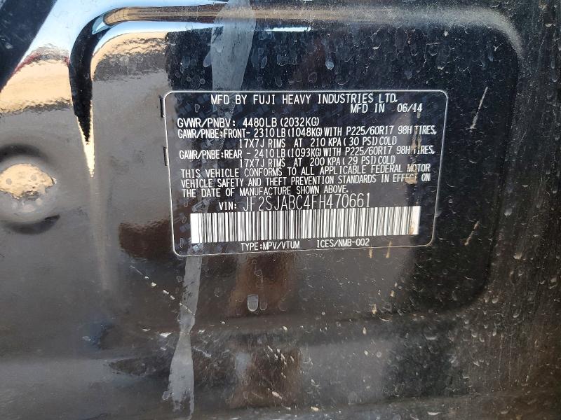 65675846 :رقم المزاد ، JF2SJABC4FH470661 vin ، 2015 Subaru Forester مزاد بيع