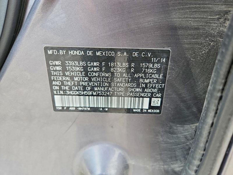 2015 Honda Fit მანქანა იყიდება აუქციონზე, vin: 3HGGK5H59FM753247, აუქციონის ნომერი: 63263686