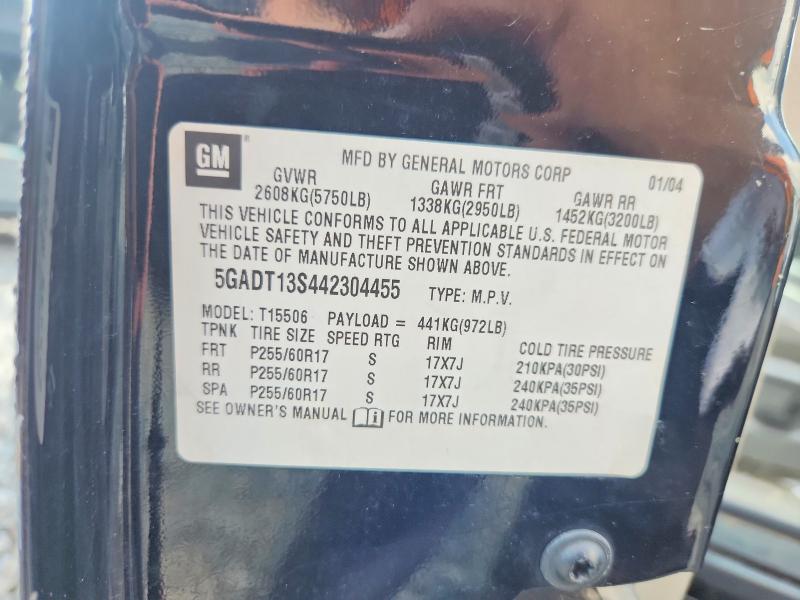 Aukcja sprzedaży 2004 Buick Rainier, vin: 5GADT13S442304455, numer aukcji: 63653536