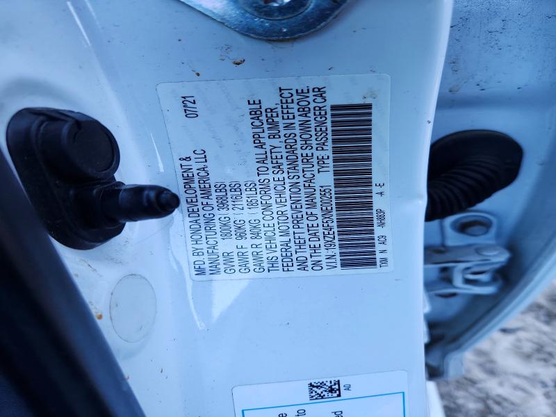 63838796 :رقم المزاد ، 19XZE4F5XNE002551 vin ، 2022 Honda Insight مزاد بيع