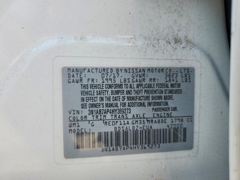 Aukcja sprzedaży 2017 Nissan Sentra, vin: 3N1AB7AP4HY369273, numer aukcji: 66393526