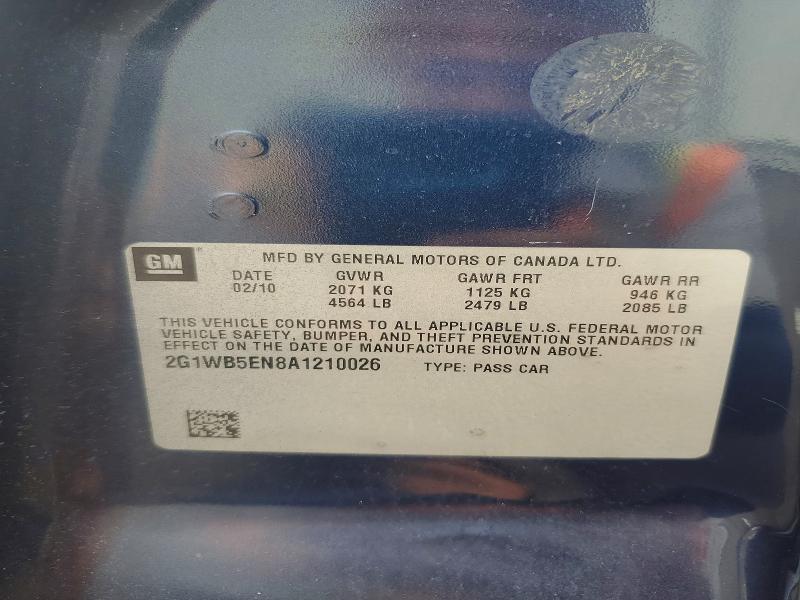 Aukcja sprzedaży 2010 Chevrolet Impala, vin: 2G1WB5EN8A1210026, numer aukcji: 64898246