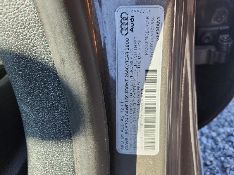 Aukcja sprzedaży 2012 Audi A7, vin: WAUYGAFC0CN101856, numer aukcji: 65512076