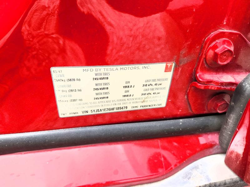 Aukcja sprzedaży 2017 Tesla Model S, vin: 5YJSA1E26HF189479, numer aukcji: 64819916
