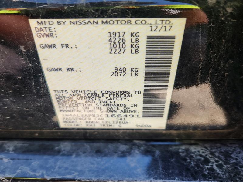 Продаж на аукціоні авто 2018 Nissan Altima, vin: 1N4AL3AP8JC166491, номер лоту: 63544636