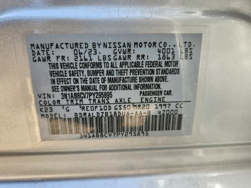Aukcja sprzedaży 2023 Nissan Sentra, vin: 3N1AB8CV7PY295895, numer aukcji: 64610966