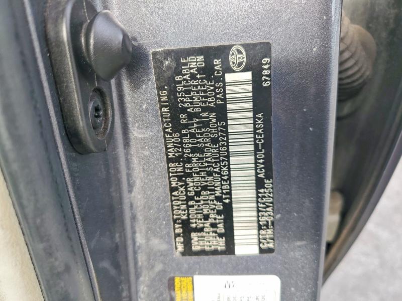 63692606 :رقم المزاد ، 4T1BE46K57U632775 vin ، 2007 Toyota Camry مزاد بيع