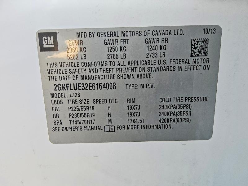 64300496 :رقم المزاد ، 2GKFLUE32E6164008 vin ، 2014 Gmc Terrain مزاد بيع