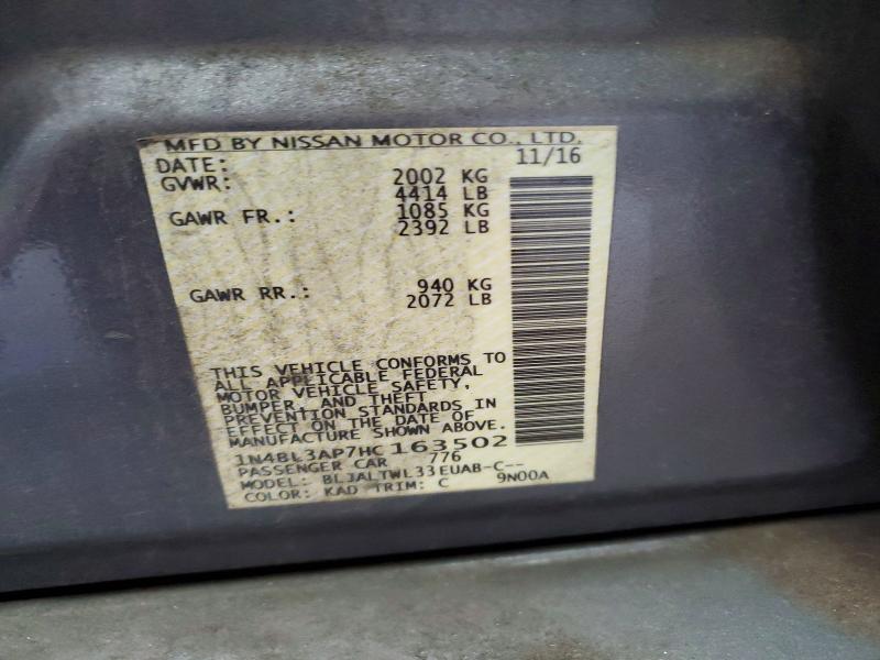 Aukcja sprzedaży 2017 Nissan Altima, vin: 1N4BL3AP7HC163502, numer aukcji: 65094526