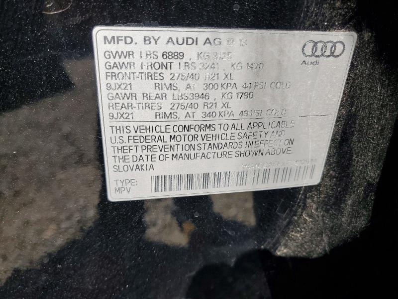 65702196 :رقم المزاد ، WA1CGAFEXED012944 vin ، 2014 Audi Q7 مزاد بيع