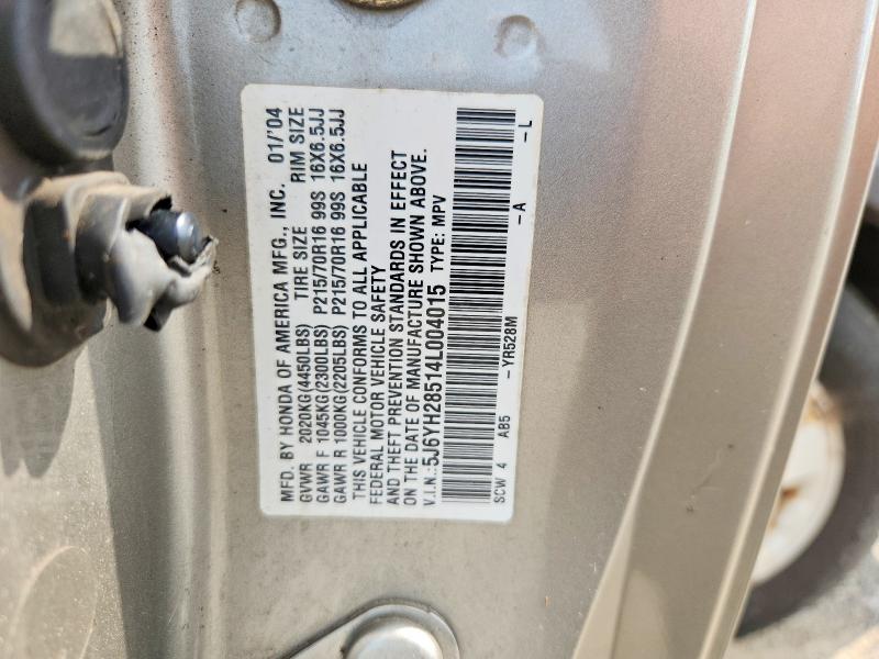 Продаж на аукціоні авто 2004 Honda Element, vin: 5J6YH28514L004015, номер лоту: 64431866