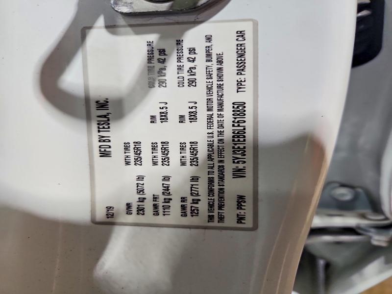 Продажа на аукционе авто 2020 Tesla Model 3, vin: 5YJ3E1EB6LF618850, номер лота: 66193416