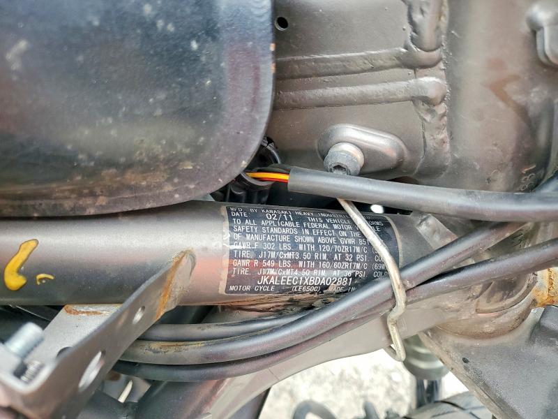 65251926 :رقم المزاد ، JKALEEC1XBDA02881 vin ، 2011 Kawasaki Le650 مزاد بيع