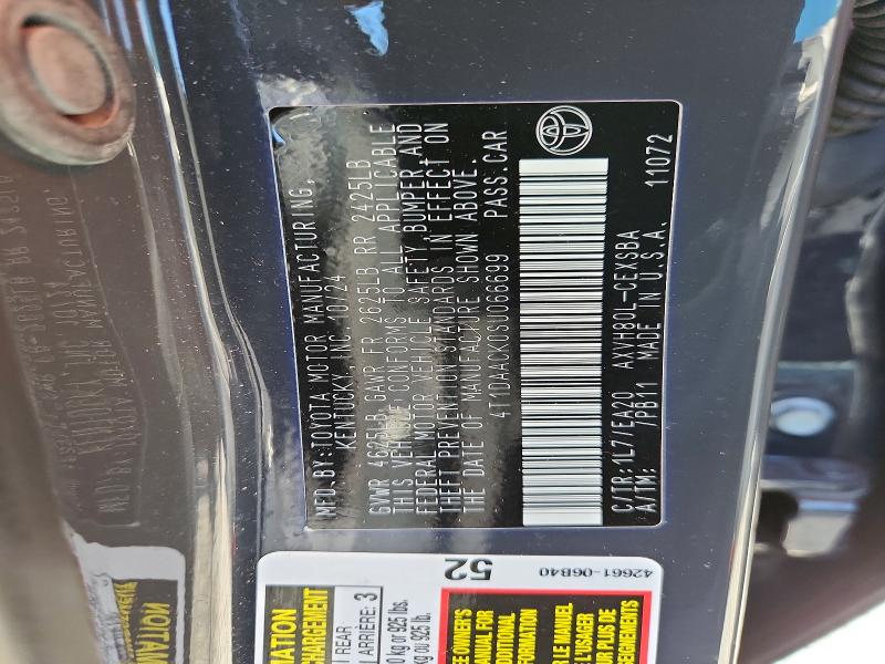 65363836 :رقم المزاد ، 4T1DAACK0SU066699 vin ، 2025 Toyota Camry مزاد بيع