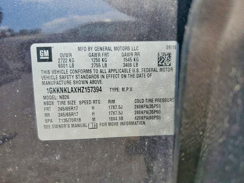 Продаж на аукціоні авто 2017 Gmc Acadia, vin: 1GKKNKLAXHZ157394, номер лоту: 63782896