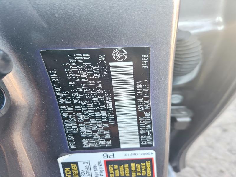 64095356 :رقم المزاد ، 4T1BF1FK6GU586515 vin ، 2016 Toyota Camry مزاد بيع