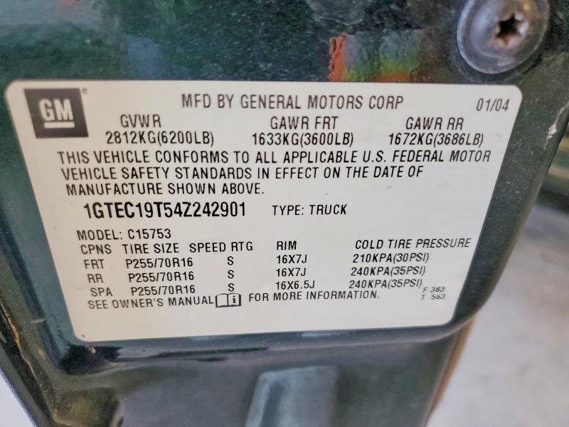Aukcja sprzedaży 2004 Gmc New Sierra, vin: 1GTEC19T54Z242901, numer aukcji: 65030146