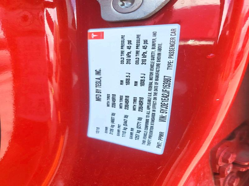 Aukcja sprzedaży 2018 Tesla Model 3, vin: 5YJ3E1EA2JF153987, numer aukcji: 65332296