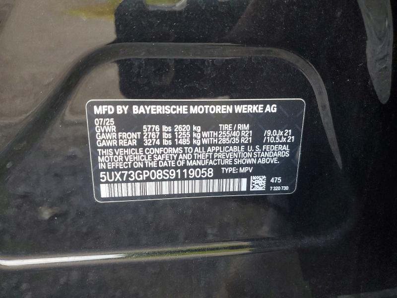 64935536 :رقم المزاد ، 5UX73GP08S9119058 vin ، 2025 Bmw X3 مزاد بيع