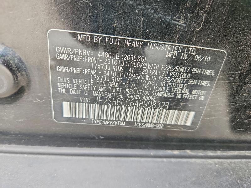 Продажа на аукционе авто 2010 Subaru Forester, vin: JF2SH6CC6AH908323, номер лота: 64657876